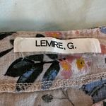 Lemire G Women’s Sz: M Linen Floral Butterfly Flutter Bell Sleeve Top. Blue Size M Photo 5