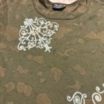 Tryst  Retro Y2K Coquette Olive Green MallGoth Printed Shirt Size XL Photo 2