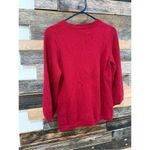 Talbots NWT Red Button Down Sweater Cardigan 3/4 Puffy Sleeve Round Neck Size S Photo 1