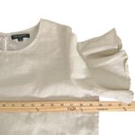 For Cynthia  100% Linen‎ Ruffle Sleeve Top Womens MP Minimalist BOHO Neutral Photo 7