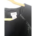 Cache Black Sheath Dress with Beaded Detail Cap Sleeves Formal LBD Sz 6 Photo 6