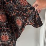 French Laundry New 1X Cardigan Jacket Open Front Cottagecore Dolman Black Brown Photo 4