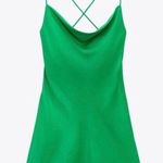 ZARA dress mini satin lingerie style Green Party coctail wedding nigdy out Photo 9