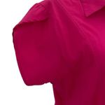 Ashley Stewart Size 12 Button Down Shirt Collared Short Sleeve Pink Cotton Photo 2