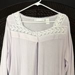 Eileen West Cotton Modal Open Front Robe L Lilac Lace Tradwife Cottage Rustic Purple Size L Photo 5