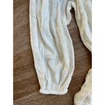 L*Space Stay Golden Dress White Long Sleeve Front Keyhole Gold Stripes Small Photo 6