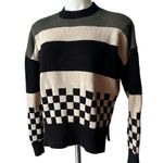 Beach Riot Callie Stripe Checkerboard Sweater, Sz XS Photo 4