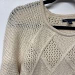 American Eagle  Womens Cream Beige Crewneck Sweater Textured Knit Size Large Photo 2