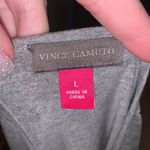 Vince Camuto grey ruched sleeves keyhole top Photo 6