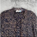 Sparrow Blue Orange Sweater Knit Cardigan Open Front Fringe Trim Sweater Coat M Size M Photo 3