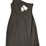 DKNY  Women's One-Shoulder Black Midi‎ Dress Size 6 Party Cocktail Photo 0