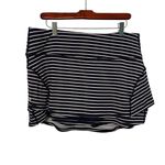 Athleta  Stealth Skort‎ Navy Blue White Striped Size Large Athletic Skirt Shorts Photo 1