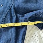 Vintage First Focus 90s Turquoise Star Studded Denim Peplum Dress Size 3/4 Blue Photo 8