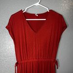 Old Navy Ribbed Knit Midi Dress – Rust Red, Size Medium Photo 4