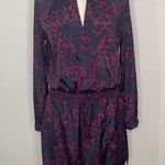 Gap  Floral Mini Dress in Navy and Burgundy, Drop Waist size M Photo 0