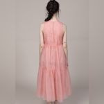 Ulla Johnson Polline Sheer Tiered Organza Midi Dress in bubblegum 6 Photo 12