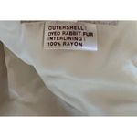 Vintage Elam White Brown Beige Rabbit Fur Zip Down Long Sleeve Women’s Sz M Size M Photo 11