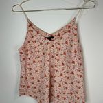 Forever 21  Floral Cami Tank Top Women's Small Pink Orange Flower Cute Print Photo 1
