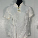 Le chateau Le Cheateau  Vintage Off White Short Sleeve Top Size Small EUC Photo 0