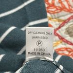 Staccato  size small round hem teal green striped sweater long sleeve boat neck Photo 5