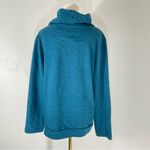 Chico's Chico’s Quilted Style Pull Over Cowl Neck Turquoise Sweater w Side Zip Size L Photo 2