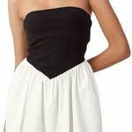 None NEW Strapless 100% Cotton Mini Poof Dress M Photo 0