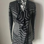 Smartwool  Avion Ridge Pattern Geometric Wool Sweater Cardigan Black Gray Medium Photo 4