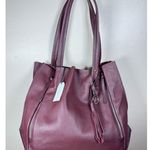 Sanctuary NWT  BleekerTote Handbag Purse Plum Brandy Leather Tassel MSRP $198 Photo 0