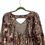 Giddy Up Glamour  Gray Floral Midi Shift Dress Sz M Photo 6