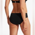 Seafolly  Women's Multi Strap Hipster Bikini Bottom Eco Collective Black 10 NWT Photo 4