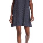 ATM Anthony Thomas Melillo Navy White Polka Dot Popover Silk Mini Dress Size S Photo 3