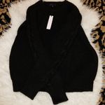 Anthropologie 💕💕 Sanctuary Lace Up Sleeve Sweater Black Photo 3