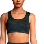 NWT Zumba Reflective High Neck Scoop Bra Black Black Size XS Photo 0