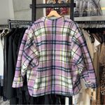 ZARA  Lilac Plaid Bouclé Overshirt Jacket Photo 5