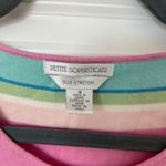 Petite Sophisticate Silk Blend Stretch Striped Sequin Knit Tank Top Sleeveless Photo 6