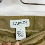 Carmen Marc Valvo Gold Shimmer Champagne Pants Size 12 Photo 6