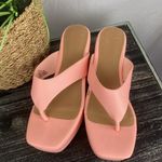l*space L* Pink Platform Wedge Thong Shoes 8 Photo 3