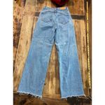 NA-KD  Blue High Rise Raw Hem Denim Wide Leg Jeans Size 34 Photo 6