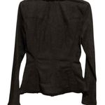 Cache Black Denim Top Jacket Eyelash Trim Stretch Front Button New $168 NWT Photo 1