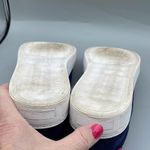 1901  Women’s size 9 blue suede shoes with pink trim. Photo 5