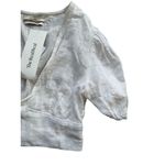 Pull & Bear  White Crop Short Sleeve Button Bolero Size Small Photo 4