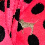PINK - Victoria's Secret  Fuzzy Pink Robe with black polka dots Photo 1
