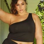 Fashion to figure Kya Black One Shoulder Crop Tank Plus Size 2XL NWT Photo 0