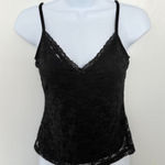 Brandy Melville NWT Black Floral Lace Lined  tank top - OS Photo 0