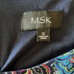 MSK Sleeveless Belted Asymmetrical Hem Dress Blue Size 12 Photo 2