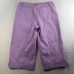 Talbots  14P 14 Petite Wide Leg Cropped Jeans Spring Lilac High Waisted HEMMED Photo 9