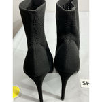 Cape Robbin Womans  Elnora 11 Black Mesh Fabric Pullon Peep Toe Heel Ankle Boots Photo 5