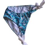 Aqua Blue Paisley Off the Shoulder Bikini Set Women’s Size X Photo 3