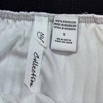 Ny Collection  Black & White Striped Pleated Midi Skirt Elastic Waist Size Small Photo 3