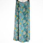 MINKPINK  Turquoise Floral Slit Maxi Skirt size M Photo 2